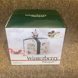 🎄 🍪🎄NWT Pfaltzgraff Winterbury Santa Cookie or Treat Jar